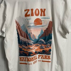 Zion National Park Graphic Tee - White